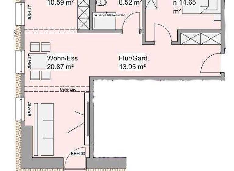 Wohnung zur Miete 810 € 2 Zimmer 72,9 m² EG Utzmemmingen Riesbürg / Utzmemmingen 73469
