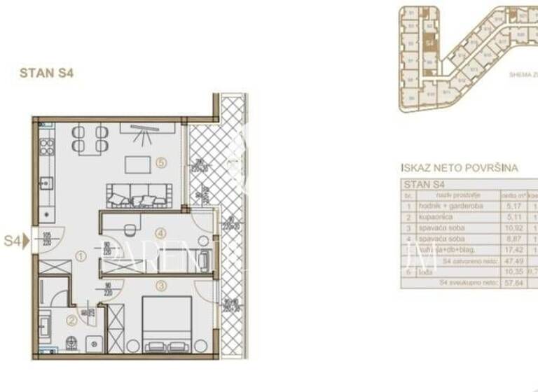 Wohnung zum Kauf 399.125 € 2 Zimmer 55 m² 1. Geschoss Porec