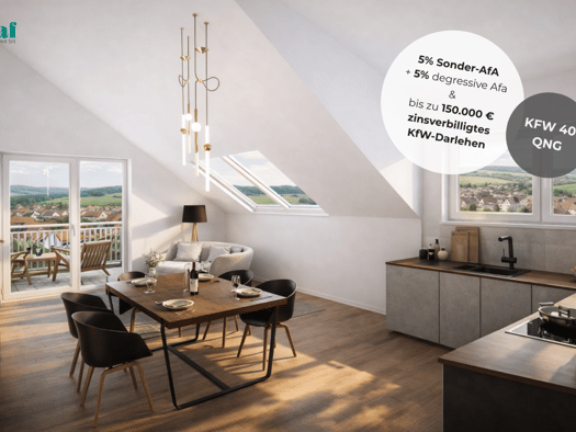 Wohnung zum Kauf - Neubau provisionsfrei 573.000 € 3 Zimmer 77,4 m² 2. Geschoss Alemannenstraße 15 Renningen Renningen 71272