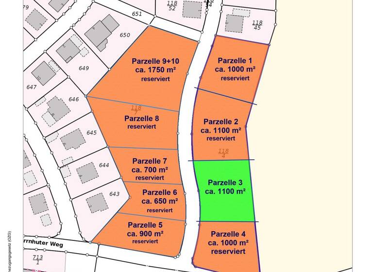 Grundstück zum Kauf 700 m² Grundstück frei ab sofort Herrnhuter Weg 0 Kornhochheim Nesse-Apfelstädt 99192