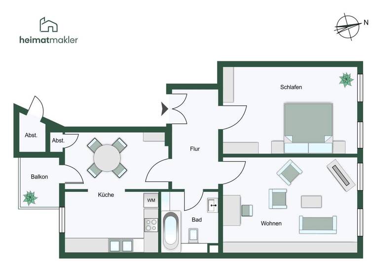 Wohnung zum Kauf 159.000 € 2 Zimmer 67 m² 3. Geschoss Gohlis-Süd Leipzig 04155