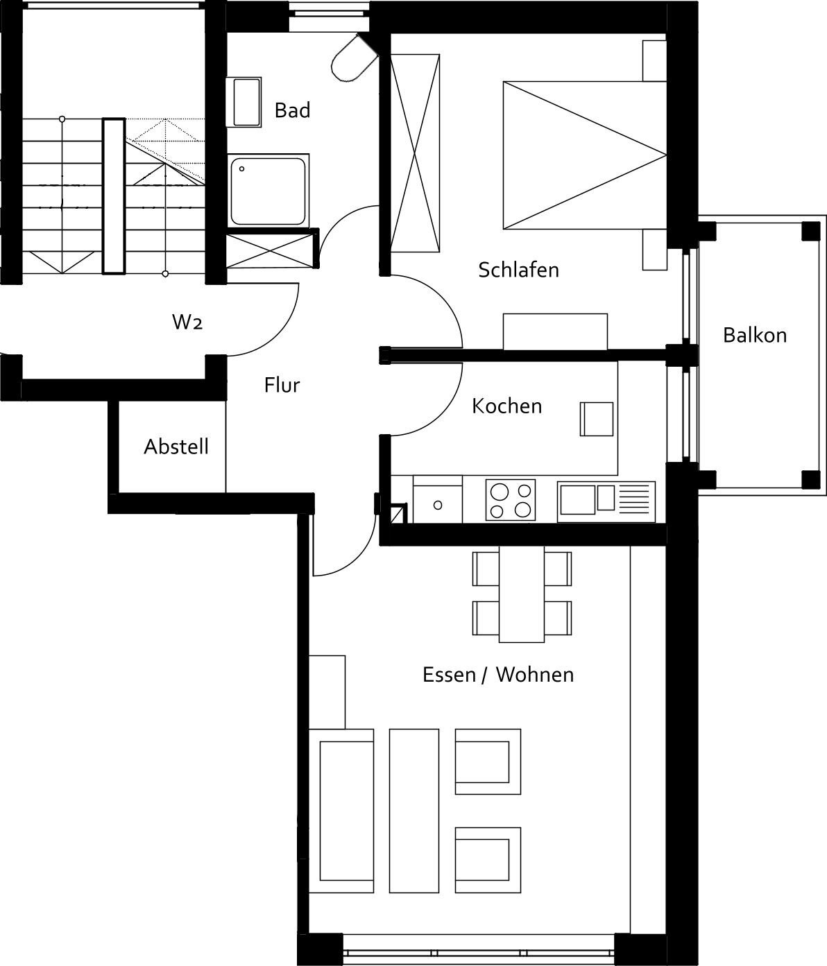 Wohnung zum Kauf provisionsfrei 219.600 € 2 Zimmer 54,8 m²<br/>Wohnfläche 1.<br/>Geschoss Altdorf Altdorf bei Nürnberg 90518