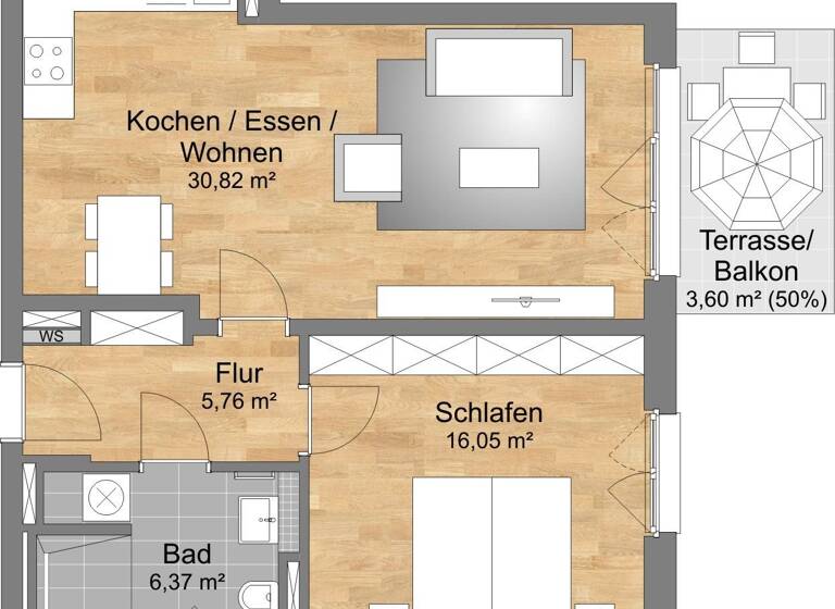 Wohnung zum Kauf provisionsfrei als Kapitalanlage geeignet 459.000 € 2 Zimmer 62,2 m²<br/>Wohnfläche Großreuth b Schweinau Nürnberg 90431