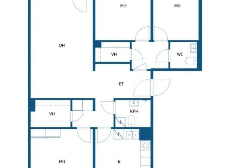 Studio zum Kauf 34.500 € 4 Zimmer 91,5 m² 1. Geschoss Takajärventie 28 Kemi 94700