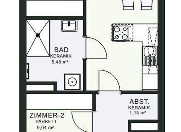 Wohnung zur Miete - Erstbezug 611 € 3 Zimmer 54,8 m² 1. Geschoss frei ab 01.06.2026 Fröhlichgasse 23-35 Jakomini Graz 8010