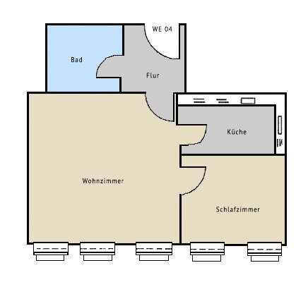 Wohnung zum Kauf 120.000 € 2 Zimmer 48,8 m²<br/>Wohnfläche 1.<br/>Geschoss Schleußig Leipzig 04229