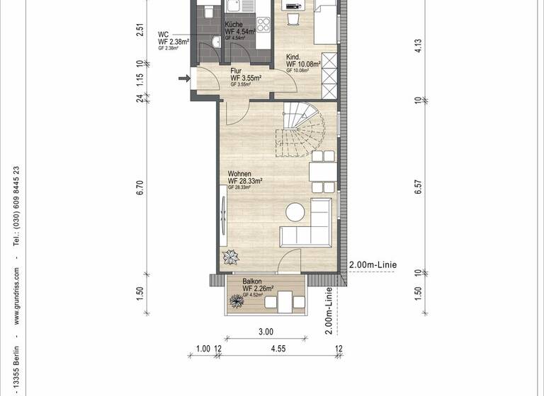 Maisonette zum Kauf 299.000 € 3 Zimmer 77 m² 2. Geschoss Südvorstadt-Ost Dresden 01069