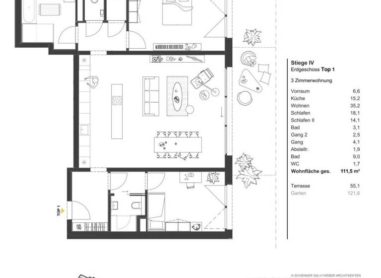 Wohnung zum Kauf - Erstbezug 1.175.930 € 3 Zimmer 111,5 m² Wien 1030