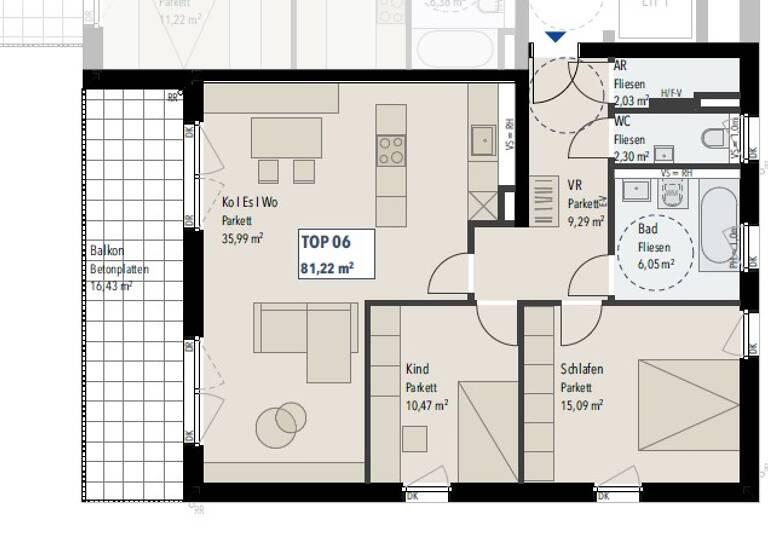 Wohnung zum Kauf provisionsfrei 549.000 € 3 Zimmer 81 m² 1. Geschoss Henndorf am Wallersee 5302