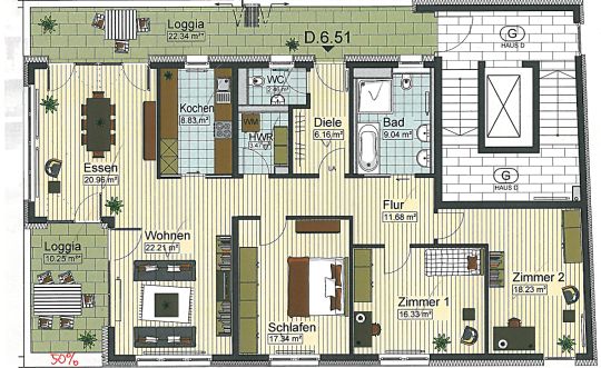 Wohnung zur Miete 900 € 4 Zimmer 147,4 m²<br/>Wohnfläche ab sofort<br/>Verfügbarkeit An der Caponniere Stadtmitte Neu-Ulm 89231