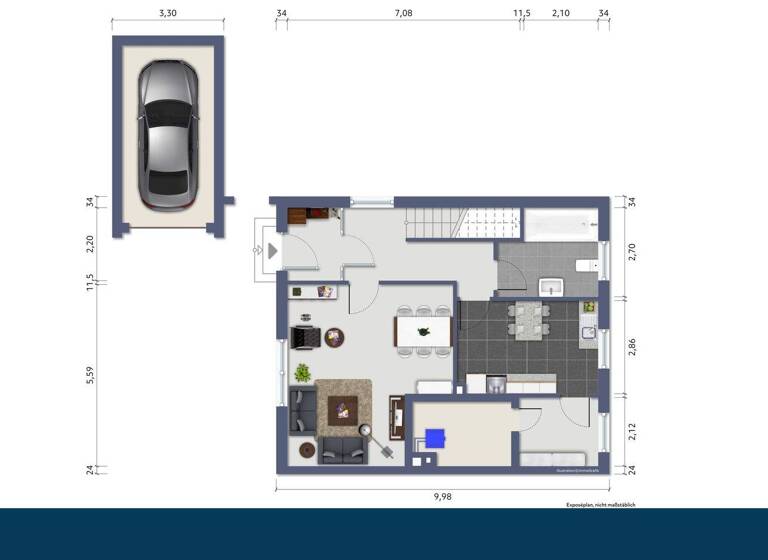 Doppelhaushälfte zum Kauf 199.000 € 3 Zimmer 78 m² 409 m² Grundstück Altenwalde Cuxhaven 27478