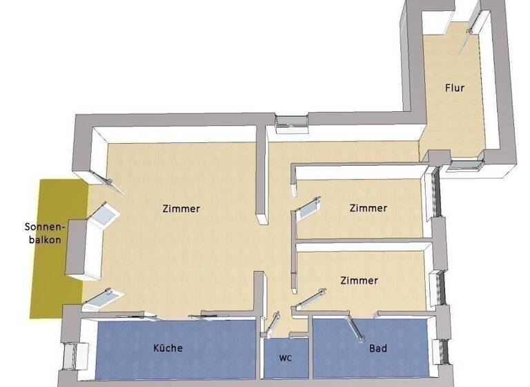 Wohnung zum Kauf 779.000 € 3 Zimmer 123 m²<br/>Wohnfläche ab sofort<br/>Verfügbarkeit Wilmersdorf Berlin 10717