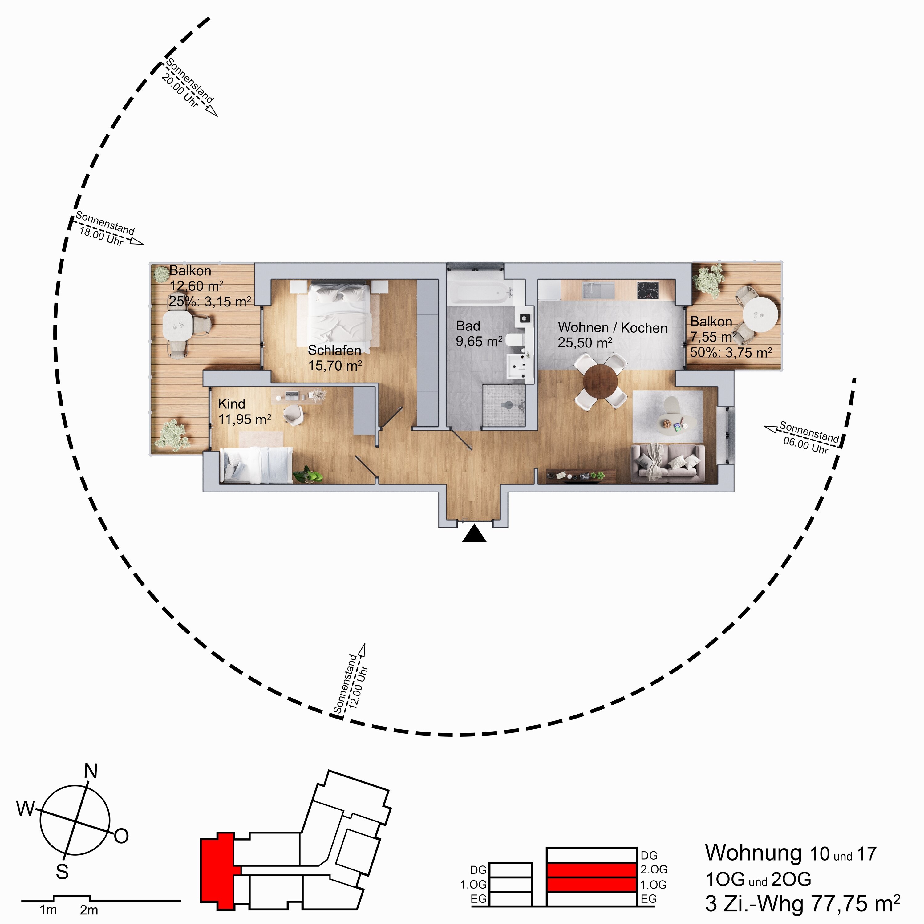 Wohnung zum Kauf provisionsfrei 404.222 € 3 Zimmer 77,8 m²<br/>Wohnfläche 2.<br/>Geschoss An den Pferdnerkabeln Thekla Leipzig 04349