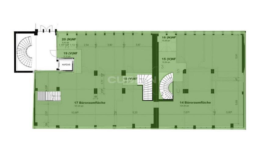 Bürofläche zur Miete provisionsfrei 14 € 195 m²<br/>Bürofläche ab 195 m²<br/>Teilbarkeit Huyssenallee 52-56 Südviertel Essen 45128