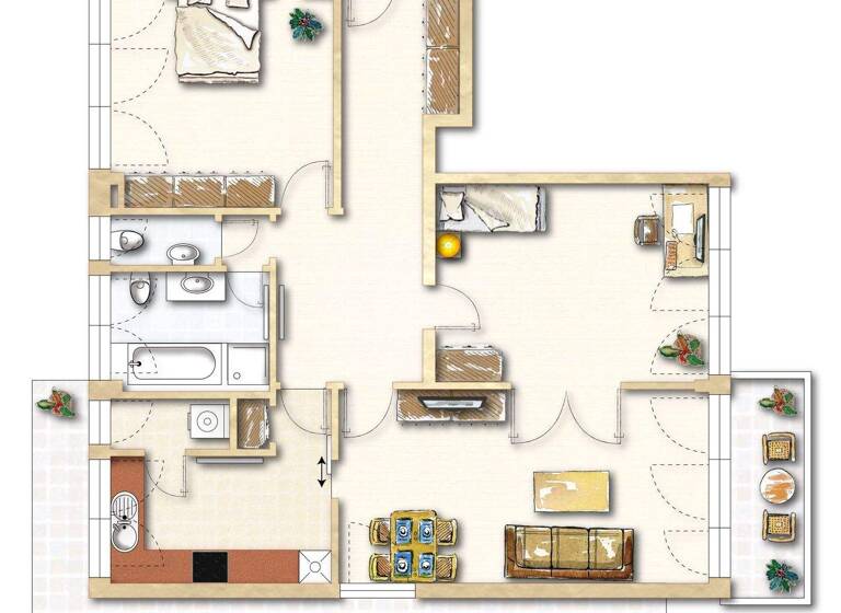 Wohnung zur Miete 1.100 € 3 Zimmer 104 m² frei ab 01.03.2026 Oppau Ludwigshafen 67069