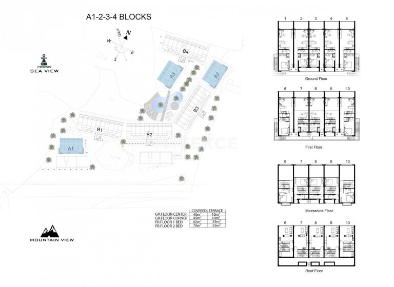 Studio zum Kauf 265.000 € 2 Zimmer 50 m² EG Girne 99410