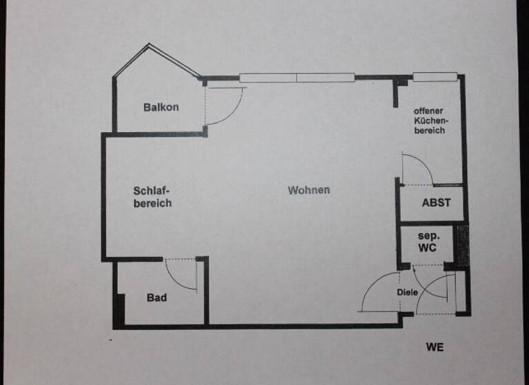 Studio zur Miete 320 € 1 Zimmer 40 m² 1. Geschoss frei ab sofort Stadtmitte Viersen 41747