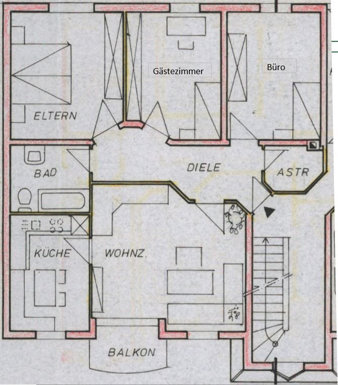 Wohnung zur Miete 940 € 4 Zimmer 92 m²<br/>Wohnfläche 1.<br/>Geschoss 01.03.2025<br/>Verfügbarkeit Moselstrasse 23 Nittel Nittel 54453