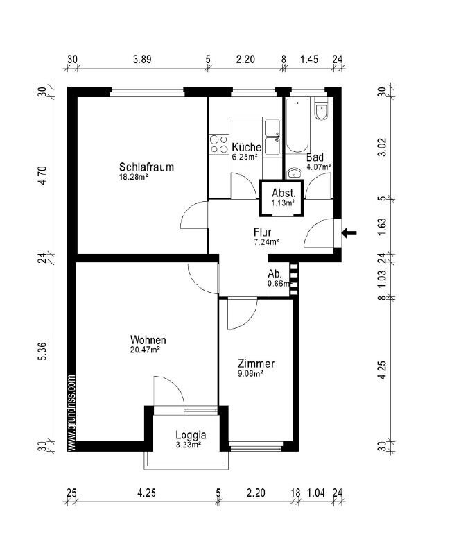 Wohnung zum Kauf 249.500 € 2,5 Zimmer 67,6 m²<br/>Wohnfläche 1.<br/>Geschoss Rudow Berlin 12357