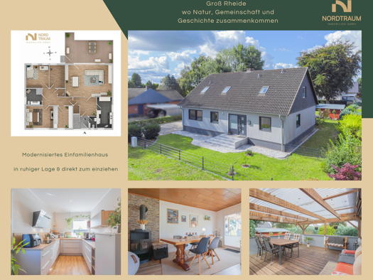 Einfamilienhaus zum Kauf 369.000 € 8 Zimmer 125 m² 1.000 m² Grundstück Groß Rheide 24872