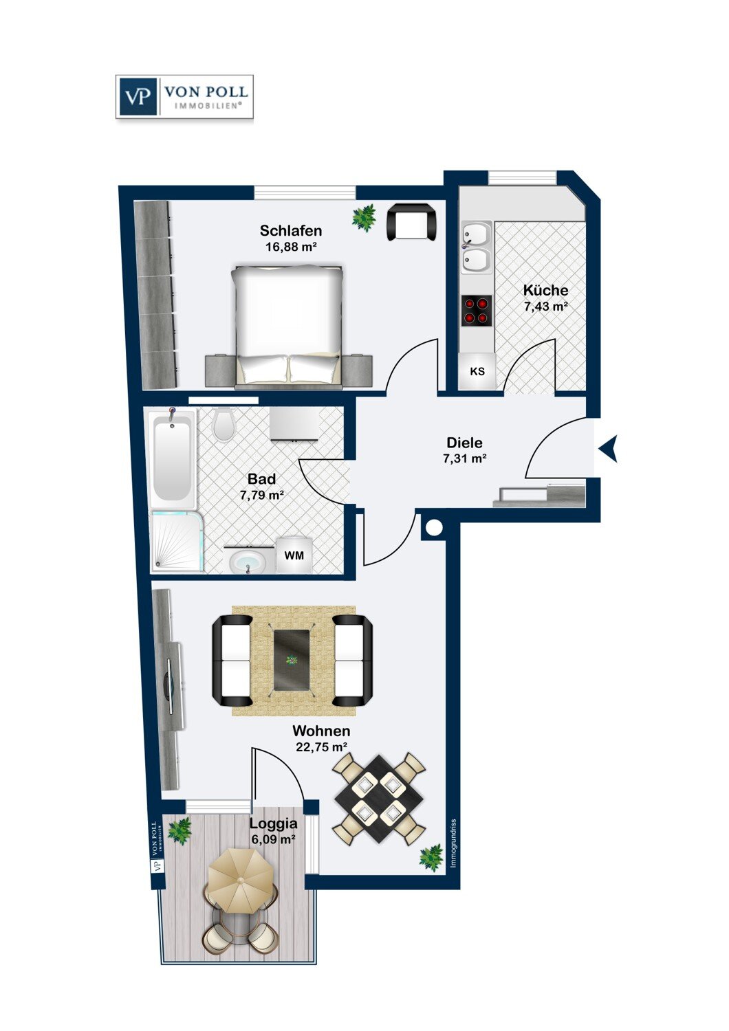 Wohnung zum Kauf 239.000 € 2 Zimmer 65 m²<br/>Wohnfläche 3.<br/>Geschoss Glockenhof Nürnberg 90478