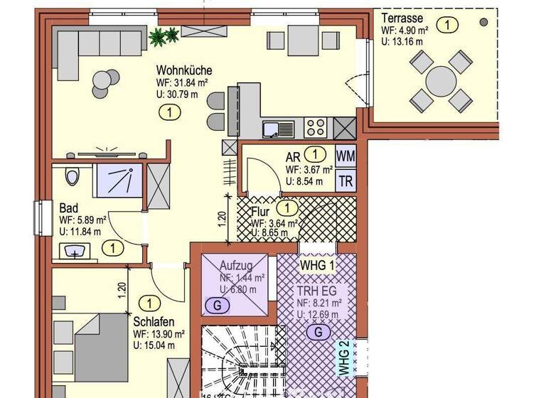 Wohnung zur Miete - Erstbezug 705 € 2 Zimmer 63,8 m² EG Fresenburg Lathen 49762
