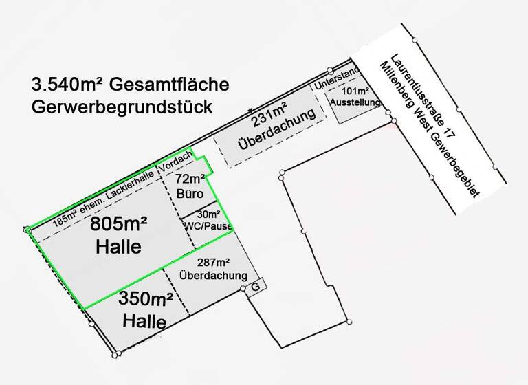 Lagerhalle zur Miete provisionsfrei 3.500 € 990 m² Lagerfläche Miltenberg 63897