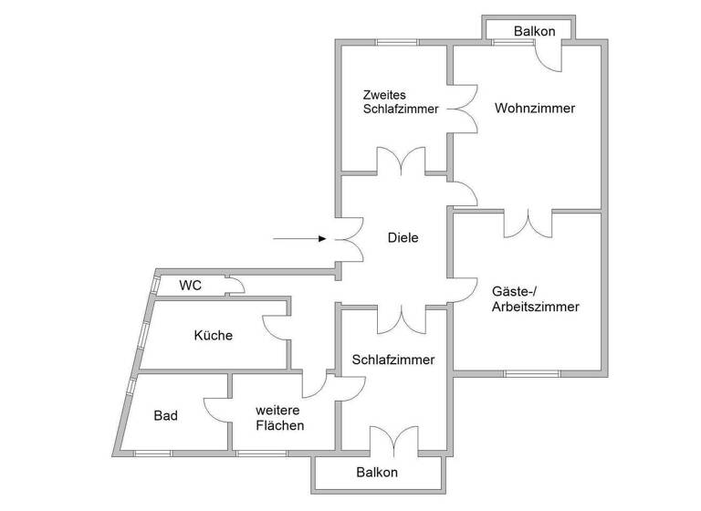 Wohnung zur Miete 4.000 € 4 Zimmer 160 m² 1. Geschoss Westend-Süd Frankfurt am Main 60325