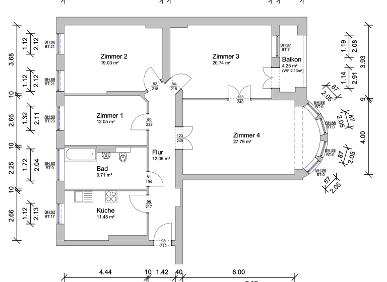Wohnung zum Kauf 849.000 € 4 Zimmer 115 m²<br/>Wohnfläche 1.<br/>Geschoss Friedrichshain Berlin 10243