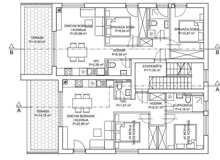 Wohnung zum Kauf 471.000 € 3 Zimmer 72 m² 1. Geschoss Brodarica, Sibenik - Okolica Sibenik