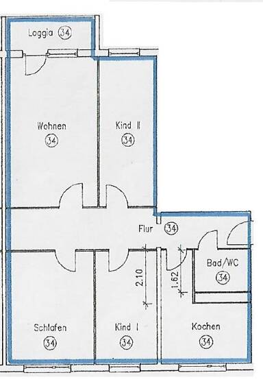 Wohnung zur Miete 606 € 4 Zimmer 86,6 m² 3. Geschoss Eisenberg Eisenberg 07607