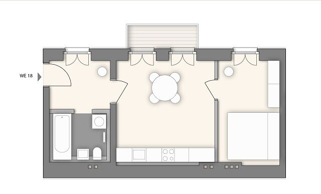 Studio zur Miete 1.522 € 2 Zimmer 42 m²<br/>Wohnfläche Hagelberger Straße 5 Kreuzberg Berlin 10965