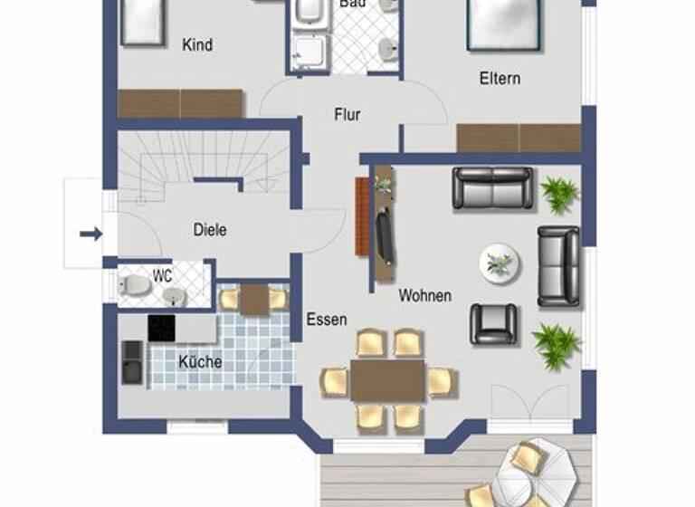 Einfamilienhaus zur Miete 1.395 € 6 Zimmer 129,2 m² 412 m² Grundstück Monakam Bad Liebenzell 75378