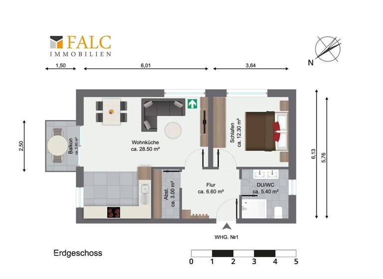 WG-Zimmer zum Kauf - Erstbezug provisionsfrei 233.000 € 2 Zimmer 56,8 m² Untergimpern Neckarbischofsheim 74924