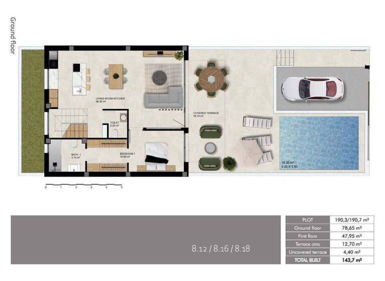 Reihenmittelhaus zum Kauf - Erstbezug provisionsfrei 389.000 € 4 Zimmer 143 m² 190 m² Grundstück Dolores