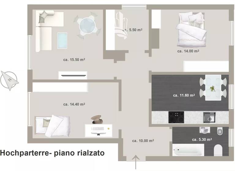 Studio zum Kauf 380.000 € 3 Zimmer 93 m² Viale Druso, 86 Bozen 39100