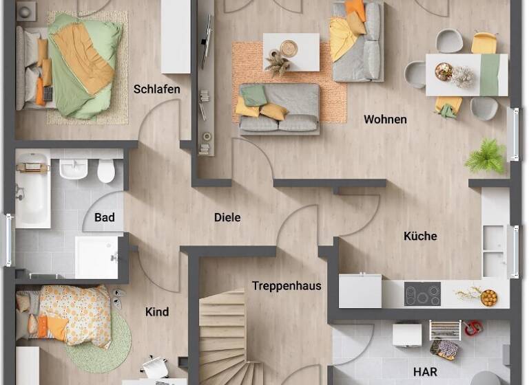 Einfamilienhaus zum Kauf provisionsfrei 284.620 € 5 Zimmer 148 m² 700 m² Grundstück Baugebiet Mittelweg 12 Gerstungen 99834