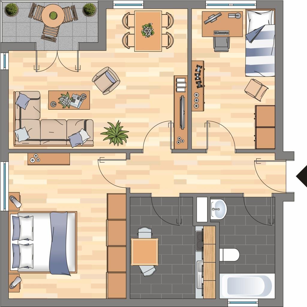 Wohnung zur Miete 459 € 3 Zimmer 56,5 m²<br/>Wohnfläche 1.<br/>Geschoss Fichtenweg 35 Gesiweid - Wenscht / Schiessberg Siegen 57078