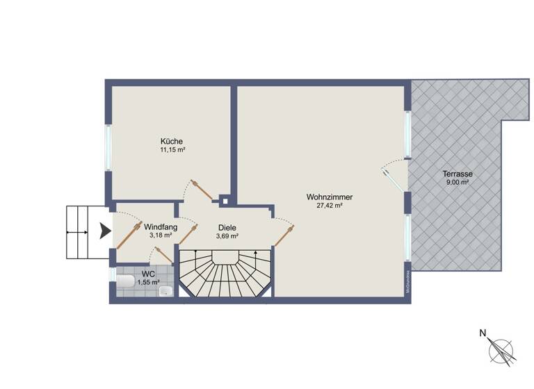 Reihenmittelhaus zum Kauf 499.000 € 5 Zimmer 114,9 m² 360 m² Grundstück Röthenbach bei St Wolfgang Wendelstein 90530