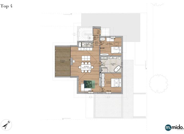 Wohnung zum Kauf - Erstbezug 793.000 € 3 Zimmer 104,9 m² 3. Geschoss Gmunden 4810