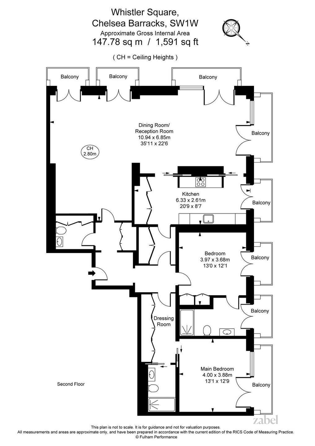 Wohnung zum Kauf provisionsfrei 8.299.690 € 3 Zimmer 147,8 m²<br/>Wohnfläche London SW1W 8DB