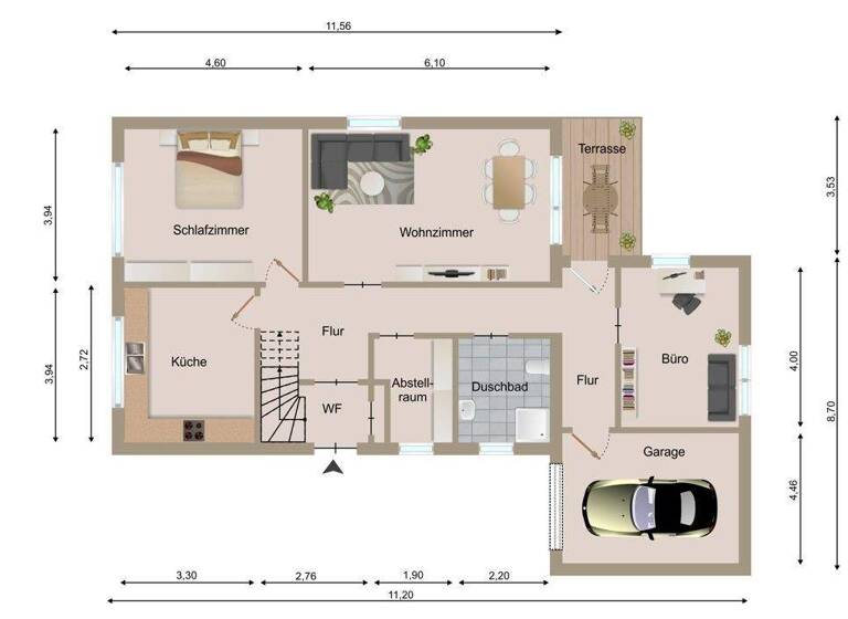 Wohnung zur Miete 820 € 3,5 Zimmer 86,5 m² EG Jever 26441
