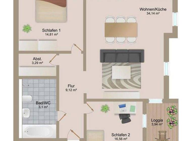 Wohnung zur Miete - Erstbezug 1.270 € 3 Zimmer 90,2 m² Kieselbronn 75249