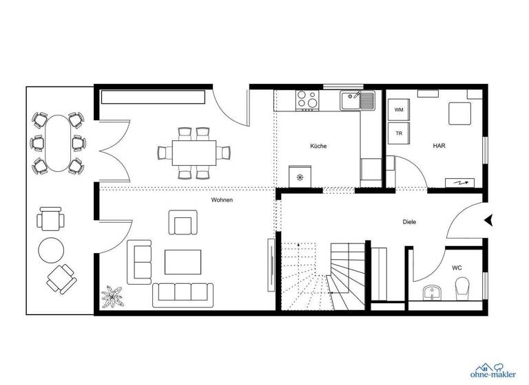 Doppelhaushälfte zur Miete - Erstbezug 2.479 € 5 Zimmer 144 m² 250 m² Grundstück frei ab 01.07.2026 Hugoring 2 Ludwigsfelde 14974