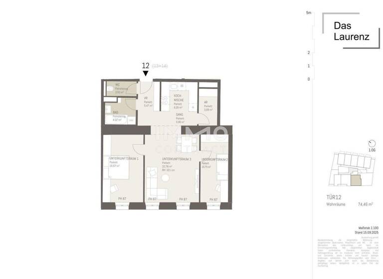 Wohnung zum Kauf 416.300 € 3 Zimmer 74,5 m² Wien 1110