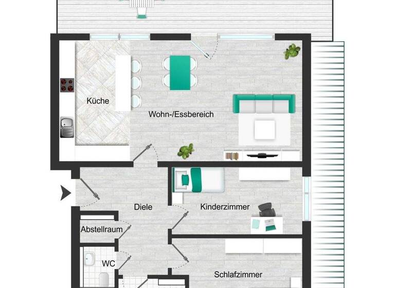 Penthouse zum Kauf 449.000 € 3 Zimmer 92,5 m² 3. Geschoss Leichlingen Leichlingen (Rheinland) 42799