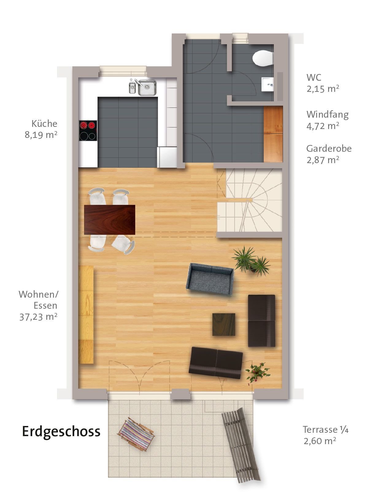 Reihenmittelhaus zum Kauf provisionsfrei 778.000 € 6 Zimmer 153 m²<br/>Wohnfläche 160 m²<br/>Grundstück Käte-Reichert-Str. 5 Kornburg / Worzeldorf Nürnberg 90455