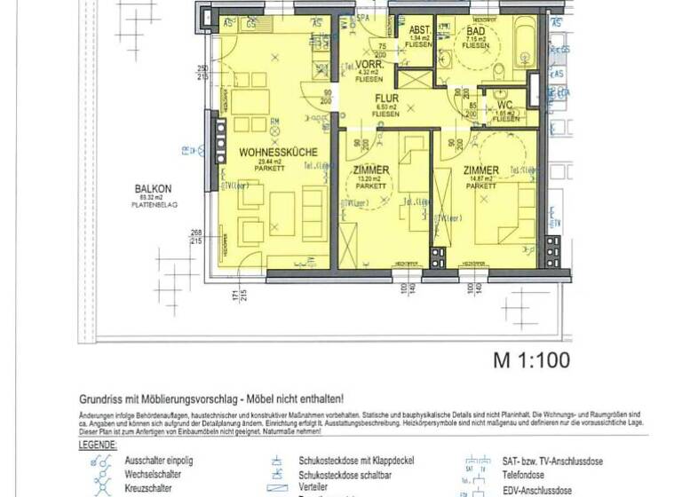 Wohnung zur Miete 1.039 € 3 Zimmer 79 m² Ardagger Markt 3321