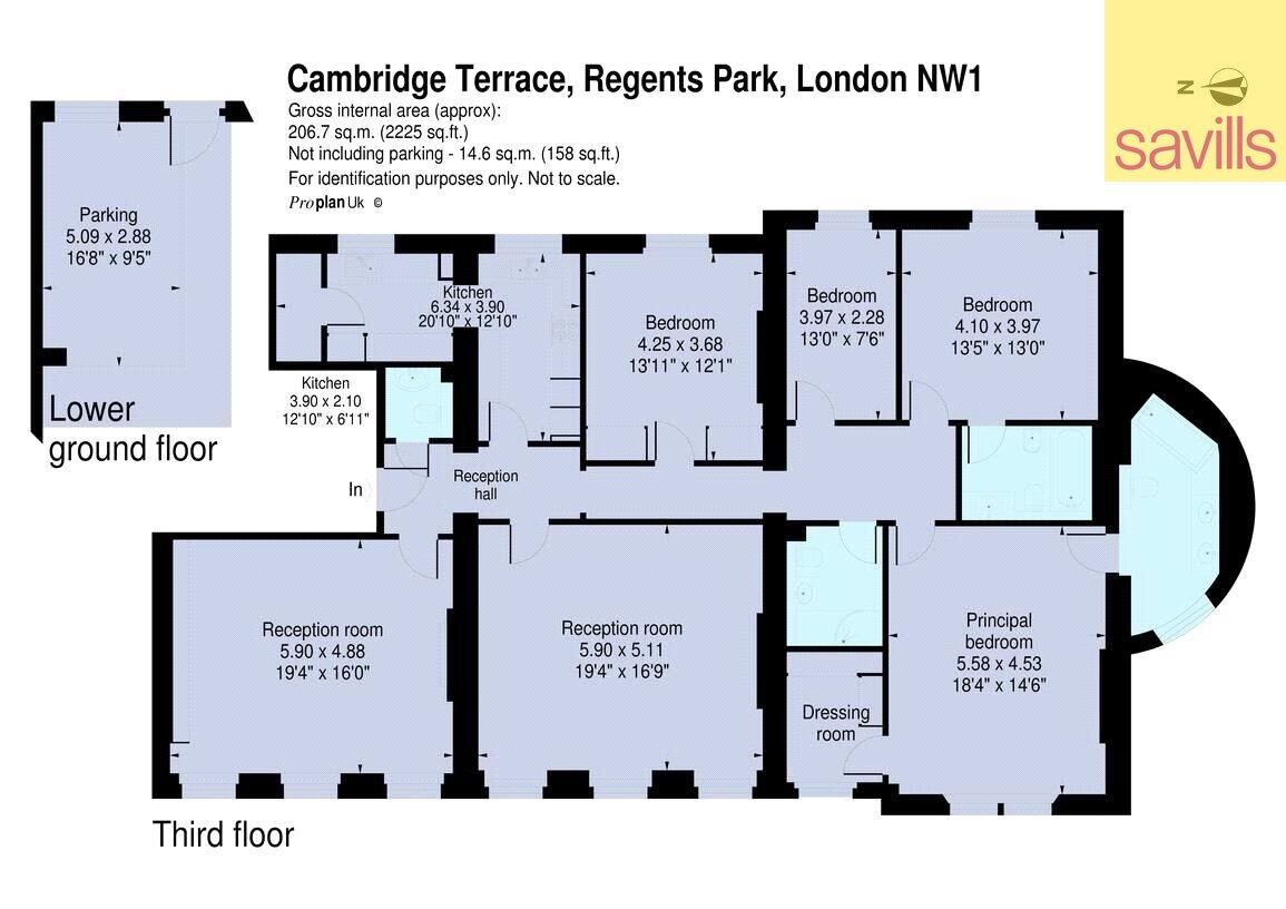 Wohnung zum Kauf provisionsfrei 5.588.375 € 5 Zimmer 206,7 m²<br/>Wohnfläche London NW1 4JL