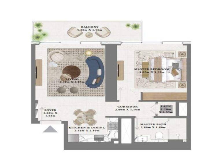 Wohnung zum Kauf - Erstbezug provisionsfrei 420.494 € 2 Zimmer 70,4 m² Dubai